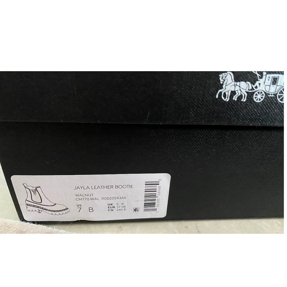 COACH Jayla Leather Ankle Bootie in Walnut Brown NEW IN BOX! 7 Boot Boots - Picture 7 of 13